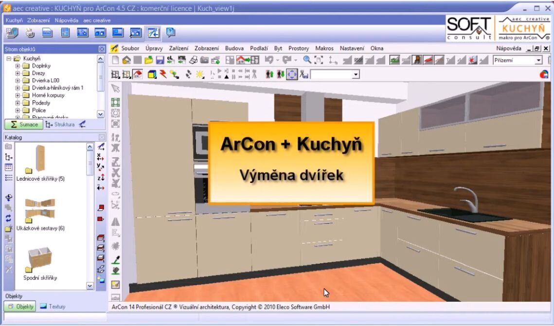 Kuchyň pro ArCon: výměna dvířek