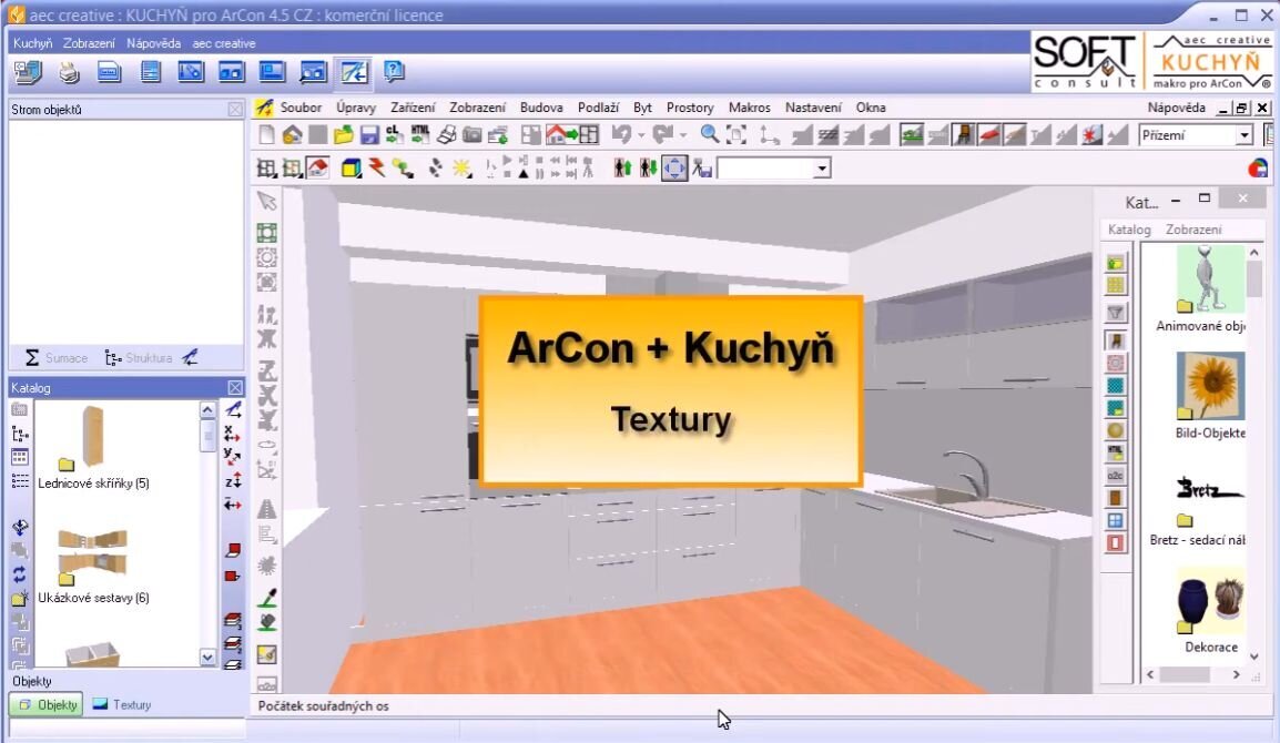 Kuchyň pro ArCon: výměna textur